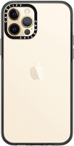 CASETiFY Compact iPhone 12 / iPhone 12 Pro Case [2X Military Grade Drop Tested / 4ft Drop Protection] - Clear Black in Saudi Arabia