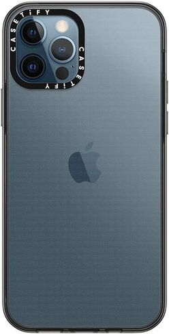 CASETiFY Compact iPhone 12 / iPhone 12 Pro Case [2X Military Grade Drop Tested / 4ft Drop Protection] - Clear Black in Saudi Arabia