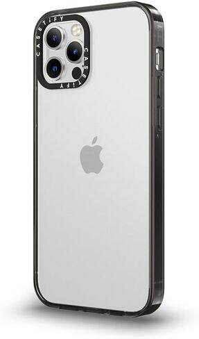 CASETiFY Compact iPhone 12 / iPhone 12 Pro Case [2X Military Grade Drop Tested / 4ft Drop Protection] - Clear Black in Saudi Arabia