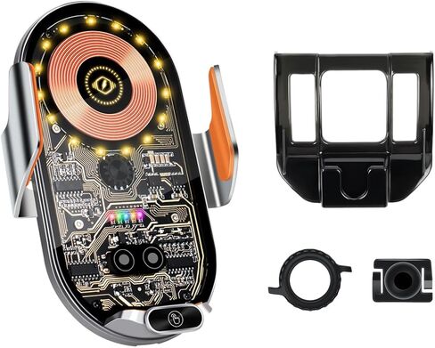 حامل هاتف خلوي لسيارة Toyota RAV4 2019-2024، حامل هاتف للسيارة لسيارة Toyota RAV4 شاحن سيارة لاسلكي بمشبك تلقائي 15 وات حامل هاتف بفتحة تهوية مع كابل USB-C in Kuwait