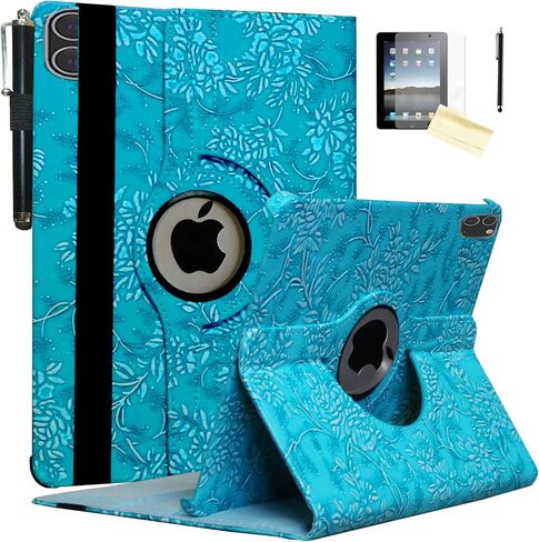 حافظة لجهاز iPad Pro 12.9 الجيل السادس والخامس والرابع والجيل الثالث، غطاء دوار ذكي للاستيقاظ/النوم التلقائي للطراز A2436 A2764 A2437 A2378 A2379 A2461 A2229 A2069 A2232 A1876 A2014 A1895، ليوبارد in Saudi Arabia
