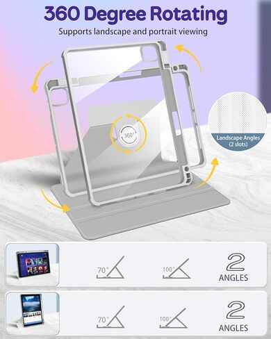 for iPad Pro 13 Inch Case M4 2024 - for Women Girls Kids Cute Folio Cover with Pencil Holder Girly Strawberry Pretty Design Rotating Stand for iPad Pro 13 Inch Case 2024 (A2925 A2926 A3007) in Kuwait