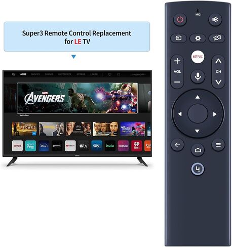 New Replacement Super3 Super4-X43 Remote Control Compatible for LETV LEECO Ultr TV Pro X55 X65 X60S (No Voice Function) in Saudi Arabia