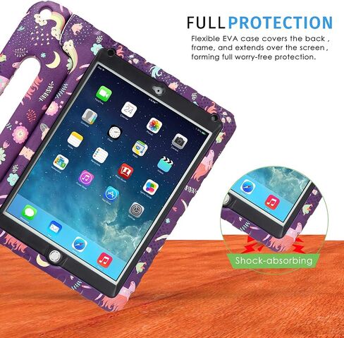 حافظة HDE لجهاز iPad 9.7 بوصة 2018/2017 للأطفال غطاء صلب مقاوم للصدمات ومقبض مع واقي شاشة مدمج لجهاز Apple Education iPad الجديد 9.7 بوصة (الجيل السادس) / الجيل الخامس iPad 9.7 in Kuwait