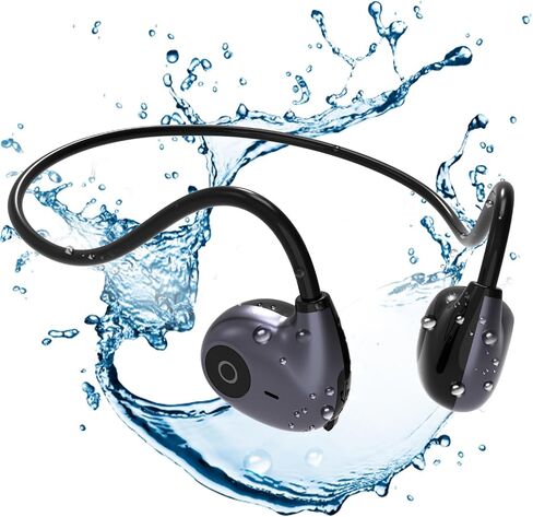 Open-Ear Air Conduction Wireless Headphones,Open Ear Earbuds,Non-in-Ear Style,Ergonomic Comfort,10H Battery,Sweatproof,Sport Headphones for iPhone, Android Phones,PC,Black in Saudi Arabia