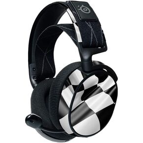 MightySkins Compatible with Steelseries Arctis 7 Gaming Headset (2019) - Race Flag | Protective, Durable, and Unique Vinyl Decal Wrap Cover | Easy to Apply, Remove, and Change Styles | Made In The USA