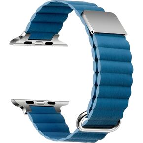 compatible with Apple Watch Vegan Leather iWatch Band 38mm 40mm 41mm 42mm 44mm 45mm 49mm, iWatch Loop Strap, Smartwatch band for Men & Women, iWatch Bracelet