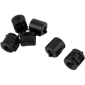 uxcell 6PCS Ferrite Ring Core Filter Black Ferrite Beads Clip RFI EMI Cable Clip for 8mm Diameter Cable