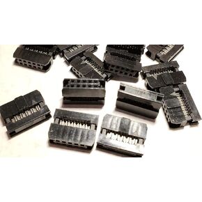 2X5 10-Pin 2mm 25 Sets Female Connectors, 2.0mm 0.079" Dual Row Mini IDC Sockets for 1mm Flat Ribbon Cable, 25-Pack