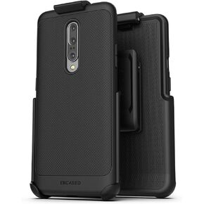 ENCASED OnePlus 7 Pro Belt Clip Case (Thin Armor) Slim Grip Cover with Holster - Black