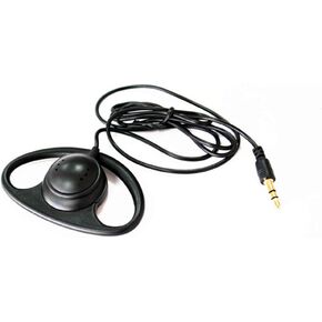 Single Side Earphone D Shape Earpiece Headset Listen Only 3.5mm Hook Earbud simultaneous interpretation Headphone (1 Pack)