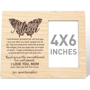 RJYMK Mom Gift Wood Photo Frame, As Long As I'm Living Your Baby I'll Be, Christmas Birthday Mother's Day Picture Frame Gifts for Mom Mama from Daughter Son Best Mom Ever Gift