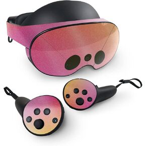 MightySkins Glossy Glitter Skin Compatible with Meta Quest Pro - Sunset Blur | Protective, Durable High-Gloss Glitter Finish | Easy to Apply, Remove, and Change Styles | Made in The USA