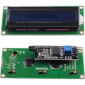 1602 IIC وحدة شاشة عرض LCD 5V 16x2 شخصية بيضاء خلفية زرقاء مع محول تسلسلي I2C PCF8574 للوحة تطوير Arduino ESP32 (عبوة من قطعتين) in Kuwait