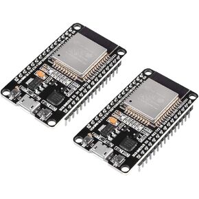 2PCS ESP32 ESP32S ESP-WROOM-32 Development Board,NodeMCU 2.4GHz Dual-Core WLAN WiFi +Bluetooth 2 Function Microcontroller (ESP32 30PIN)