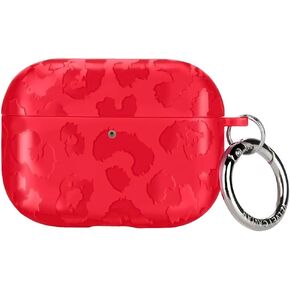 Velvet Caviar AirPod PRO 1st & 2nd Generation Case with Keychain - Cute Protective Hard Cover - Compatible with Airpods PRO Gen 1 and 2 - Red Leopard Cheetah Print