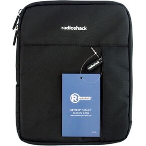 RadioShack Protective Tablet Case for iPad and for Android Tablets with Extra Pockets for Additional Accessory Storage, Black
