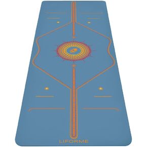 Liforme Printed Yoga Mat Collection - Free Yoga Bag Included - Patented Alignment System, Warrior-like Grip, Non-Slip, Eco-friendly, Sweat-resistant, Long, Wide and Thick for Comfort
