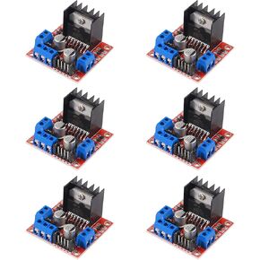 6PCS L298N Motor Driver Board Module DC Stepper Motor Controller Dual H-Bridge for Smart Car Robot Power