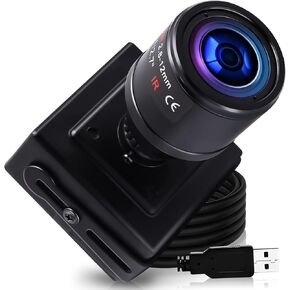 ELP USB Camera with Zoom Lens 2.8-12mm Manual Focus Webcam,1.3MP low Illumination Varifocal Web Camera 960P AR0130 4X Zoom Camera,Mini Variable Focus Computer Camera for Windows MAC Linux Raspberry Pi