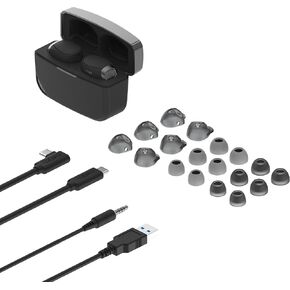 Genki Waveform Earbuds - Bridges Blue - DualStream Mix 2 Audio Sources - Low Latency Bluetooth 5.3 aptX Adaptive 50ms Noise Cancellation Wireless Gaming Earbuds with Microphone for Android and Iphone