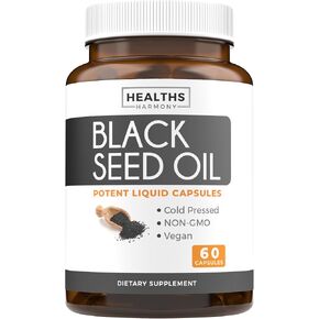USDA Organic Black Seed Oil Liquid (16 fl oz) Premium Cold-Pressed Nigella Sativa Producing Pure Black Cumin Seed Oil - Antioxidant Supplement - Vegan, Gluten-Free, & Non-GMO (No Pills or Capsules)
