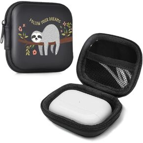 MAYCARI Earphone Case Headphone Hard Travel Carrying Gadget Bag Four Sloth Earbud Case Mini Pouch EVA Storage Bag