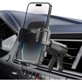 Car Air Vent Phone Holder - Adjustable 360 Rotation & Hook Clip & Legs Double Support Stable Universal Mobile Phone Mount Cradle Compatible with iPhone/Galaxy/Huawei(4.0''-7.0'')
