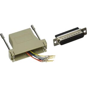 C2G 02934 RJ45 to DB25 Male Modular Adapter, Gray