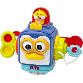 Busy Cube Toys for 1 Year Old Boy, Montessori Toys for 1+ Year Old, Travel Sensory Toys for Toddlers 1-3, Learning Fine Motor Skills| 1st Birthday Gifts Boy 12 Months +Busy Board