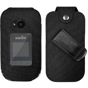 Case with Clip Compatible with Sonim XP3 Plus Phone Model XP3900, Form Fitted Nylon Case, Rotating Belt Clip, Built-in Screen & Keypad Protection