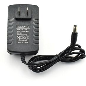 ZYAMY 12V 2A 24W AC/DC Power Adapter AC 110-250V to DC 12V 2000MA Power Supply Converter 1m Wire DC 5.5x2.5/2.1mm Charger for Router, STB, LED, Security Camera, DVD, Player