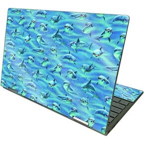 MightySkins Glossy Glitter Skin Compatible with HP Envy x360 13" (2021) - Dolphin Gang | Protective, Durable High-Gloss Glitter Finish | Easy to Apply and Change Styles | Made in The USA