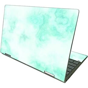 MightySkins Glossy Glitter Skin Compatible with HP Envy x360 13" (2021) - Blue Marble | Protective, Durable High-Gloss Glitter Finish | Easy to Apply and Change Styles | Made in The USA
