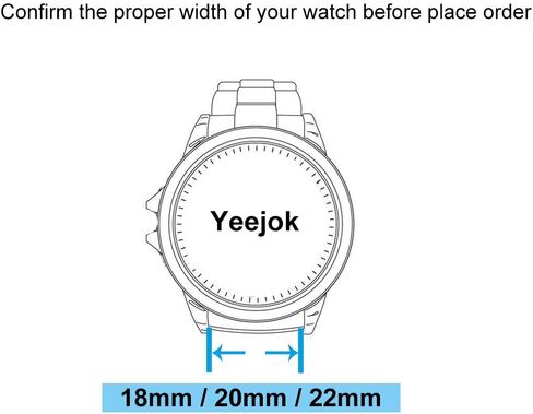 YEEJOK Compatible for Garmin Watch Bands Silicone, 20mm Vivoactive 5/3 Bands, Venu 3/2 Bands, 18mm Venu 2S/2S,Vivoactive 4S Watch Straps, 22mm Vivoactive 4 Bands.45mm Fitness Replacement for Men Women in Saudi Arabia