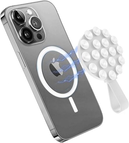 Suction Cup Phone Mount [Upgraded 19 Suction Cups], Hands-Free Mirror Shower Wall Phone Holder Mount for iPhone/Samsung/Google,TikTok Creator, Videos, Selfies in Saudi Arabia