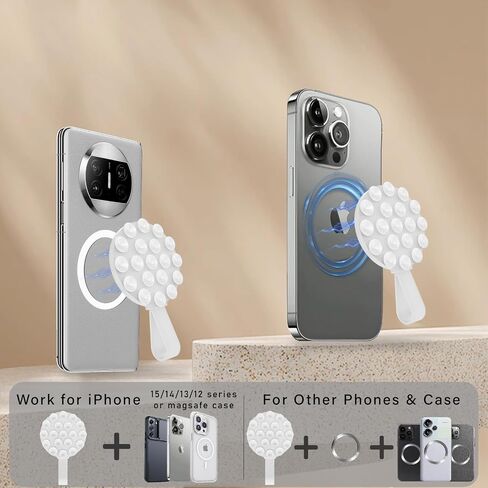 Suction Cup Phone Mount [Upgraded 19 Suction Cups], Hands-Free Mirror Shower Wall Phone Holder Mount for iPhone/Samsung/Google,TikTok Creator, Videos, Selfies in Saudi Arabia