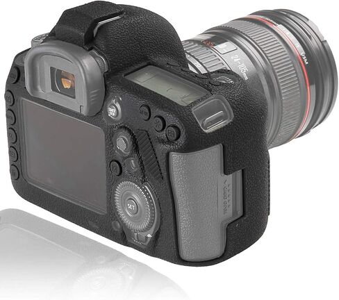 حافظة سهلة الغطاء لكاميرا Canon 5D Mark IV الرقمية، غطاء حماية من مطاط السيليكون الناعم المضاد للخدش وغطاء حماية للكاميرا (أسود) in Kuwait