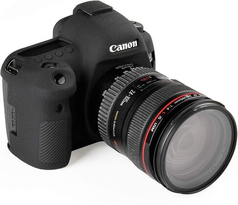 حافظة سهلة الغطاء لكاميرا Canon 5D Mark IV الرقمية، غطاء حماية من مطاط السيليكون الناعم المضاد للخدش وغطاء حماية للكاميرا (أسود) in Kuwait
