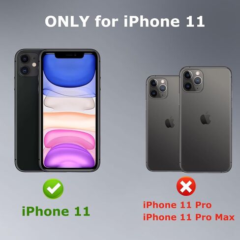 جراب iPhone 11، [واقي شاشة مدمج] غطاء حماية من السقوط من الدرجة العسكرية جراب هاتف متين ومقاوم للصدمات لهاتف iPhone 11 مع مسند ومشبك حزام 6.1 بوصة (نبيذ) in Kuwait