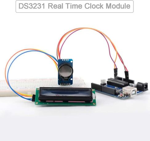 1602 IIC وحدة شاشة عرض LCD 5V 16x2 شخصية بيضاء خلفية زرقاء مع محول تسلسلي I2C PCF8574 للوحة تطوير Arduino ESP32 (عبوة من قطعتين) in Kuwait