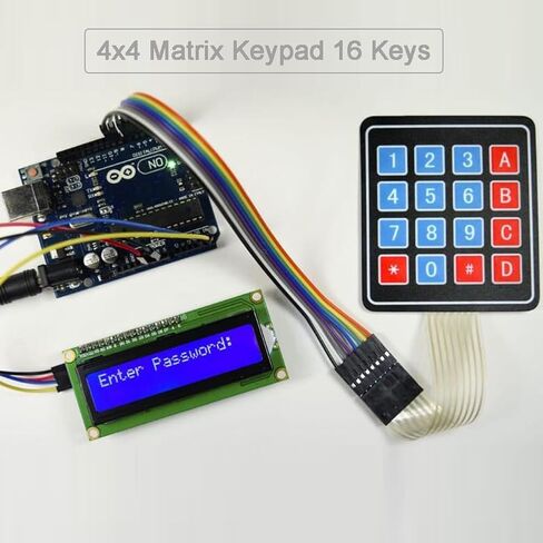 1602 IIC وحدة شاشة عرض LCD 5V 16x2 شخصية بيضاء خلفية زرقاء مع محول تسلسلي I2C PCF8574 للوحة تطوير Arduino ESP32 (عبوة من قطعتين) in Kuwait