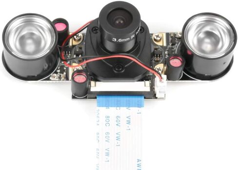 Infrared Night Vision Camera Module for Raspberry Pi with 5MP 1080p Camera&OV5647 Chip&5 Megapixel Sensor&72° Wide Angle Fisheye Lens&850 IR Fill Light,Video Webcam for Raspberry pi B 3/2 in Saudi Arabia