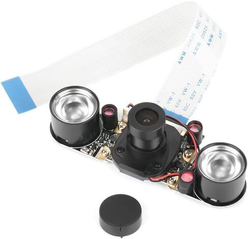 Infrared Night Vision Camera Module for Raspberry Pi with 5MP 1080p Camera&OV5647 Chip&5 Megapixel Sensor&72° Wide Angle Fisheye Lens&850 IR Fill Light,Video Webcam for Raspberry pi B 3/2 in Saudi Arabia