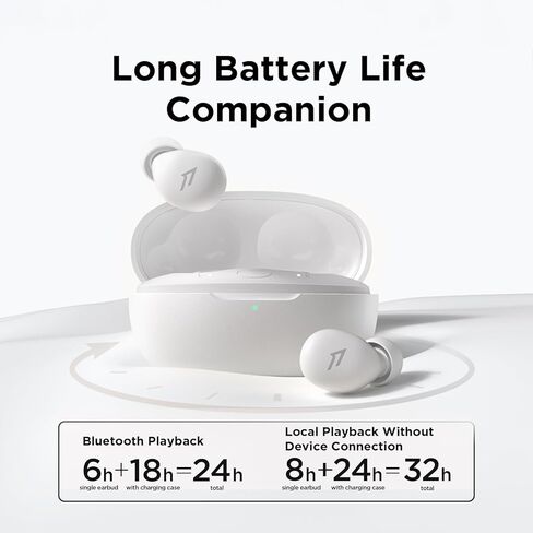 سماعات أذن 1MORE Z30 Sleep للنوم الجانبي، سماعات رأس صغيرة للنوم، سماعات أذن مريحة لإلغاء الضوضاء، بلوتوث 5.3، ضوضاء بيضاء مدمجة، 5 مؤقتات إيقاف تلقائي، وقت تشغيل 32 ساعة، سماعات أذن للنوم غير مرئية in Kuwait