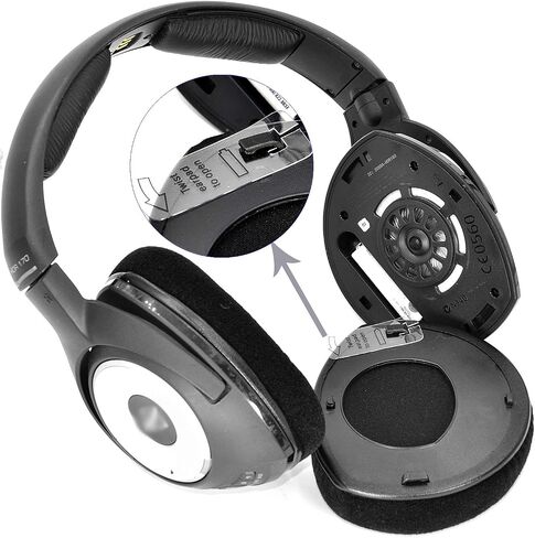 RS160 RS170 RS180 Ear Pads Upgrade Quality - defean Replacement Ear Cushion Earpads Compatible with Sennheiser RS160 RS170 RS180 HDR160 HDR170 HDR180 Headphones,Noise Isolation Foam(Velour) in Saudi Arabia