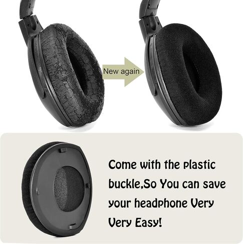 RS160 RS170 RS180 Ear Pads Upgrade Quality - defean Replacement Ear Cushion Earpads Compatible with Sennheiser RS160 RS170 RS180 HDR160 HDR170 HDR180 Headphones,Noise Isolation Foam(Velour) in Saudi Arabia