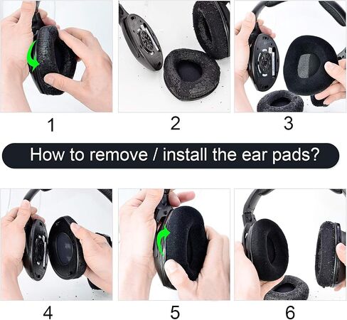 RS160 RS170 RS180 Ear Pads Upgrade Quality - defean Replacement Ear Cushion Earpads Compatible with Sennheiser RS160 RS170 RS180 HDR160 HDR170 HDR180 Headphones,Noise Isolation Foam(Velour) in Saudi Arabia