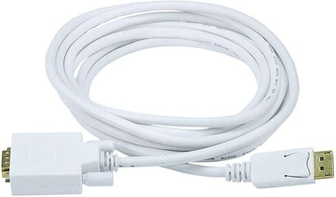 كابل Monoprice 6ft 28AWG DisplayPort إلى VGA - أبيض in Saudi Arabia