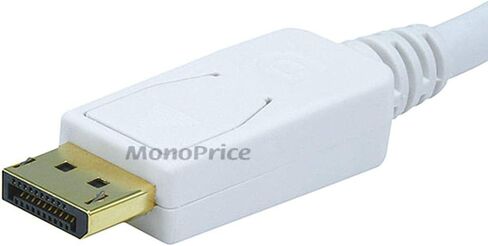 كابل Monoprice 6ft 28AWG DisplayPort إلى VGA - أبيض in Saudi Arabia
